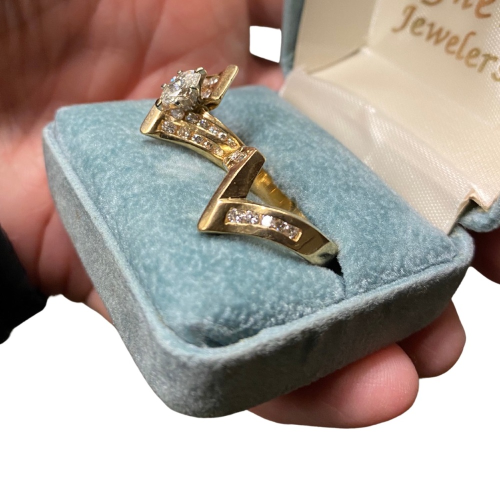 Custom made wedding & anniversary ring set.
